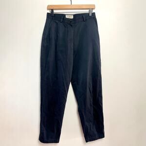 Vintage LL Bean High Waist Pleated Chino Pants sz 10 Cotton Preppy Old Money